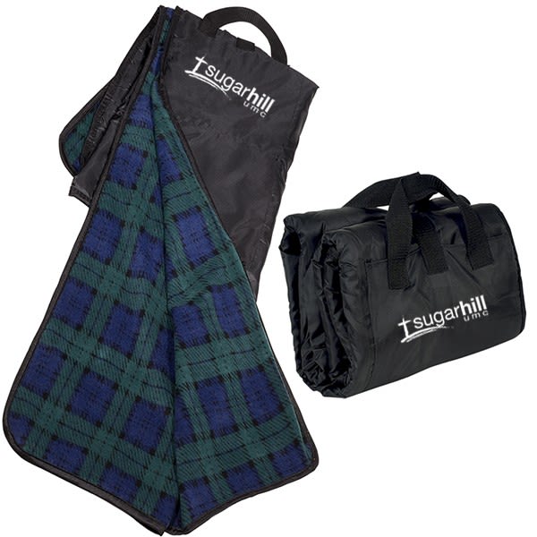 Custom Picnic Blankets Fleece Picnic Blanket with Nylon Shell